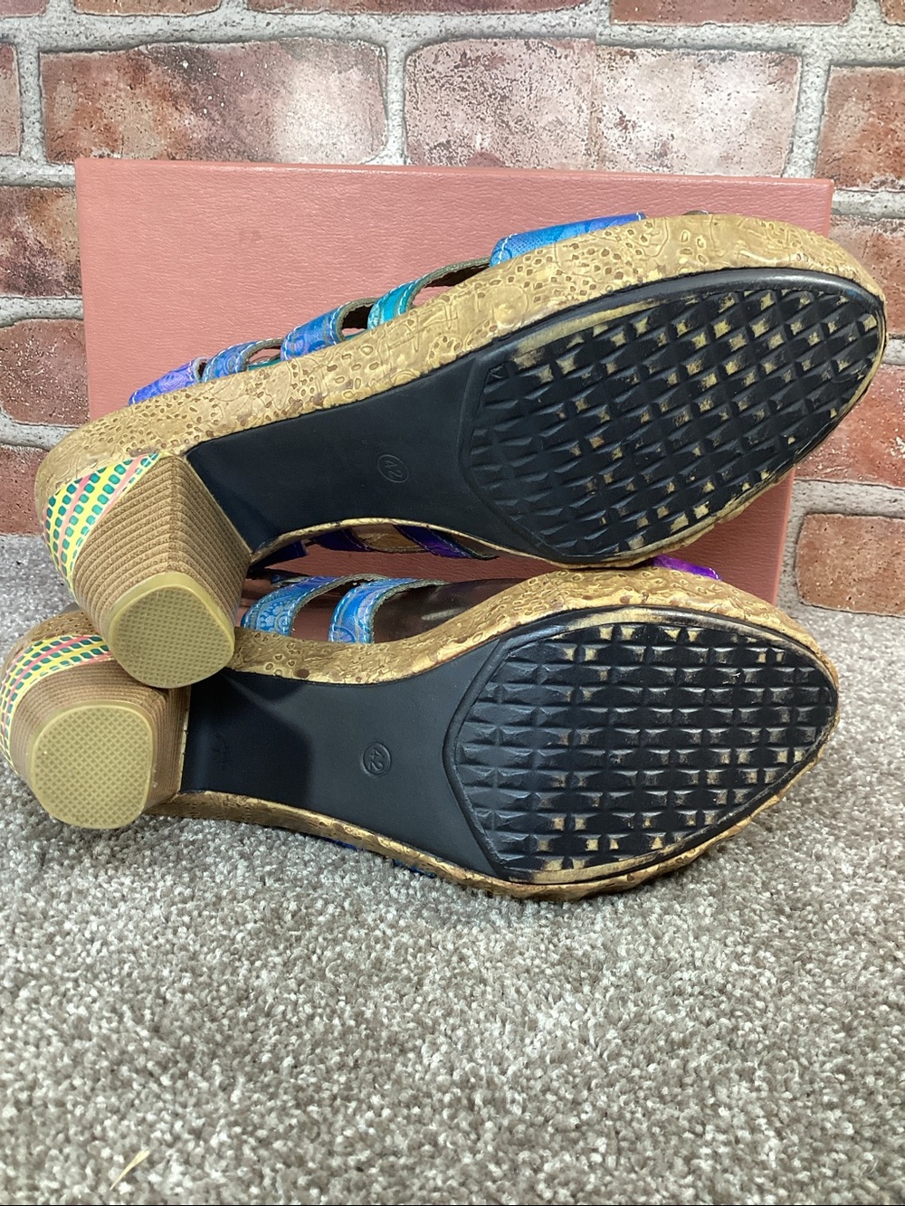 Socofy women’s bohemian heeled Sandals size 42 eu size 11-11.5 US - Picture 6 of 8